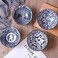 N.A. 4.5 inch Natural Healthy Japanese Ceramic Bowl soup meal Gift Set Blue and White Porcelain tableware