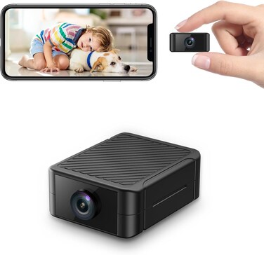 Mini Camera for Home 4K HD Indoor Battery Wireless WiFi Security App Control Smallest Surveillance Camera for Room Nanny CAM with Motion Detection Night Vision