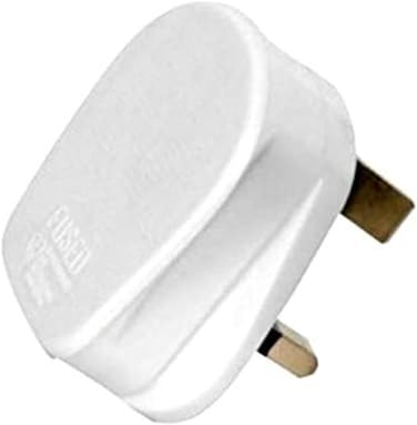 Radiotronics RR Fused 13A Plug Top UK 3Pin British Connector Cord - White