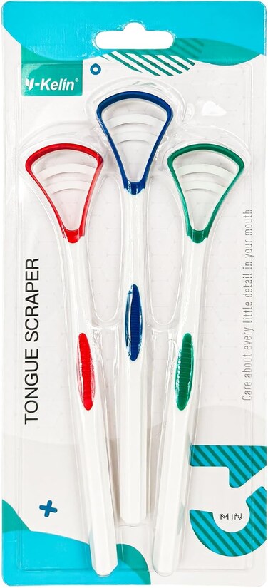 Tongue Cleaner Tongue Brush (3 Color Pack) (3 Pack)