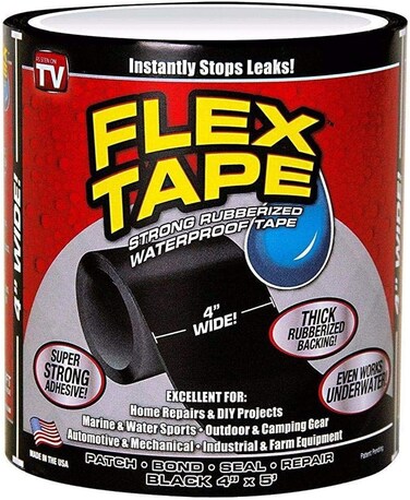 Strong Rubberized Waterproof Seal Tape As Seen On TV, Multicolor, 4 x 5in