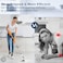 Cordless Electric Spin Scrubber, Electric Cleaning Brush with 8 Replacement Brush Heads, 90Mins Working Time, for Bathroom Kitchen Bathtub Glass Car
