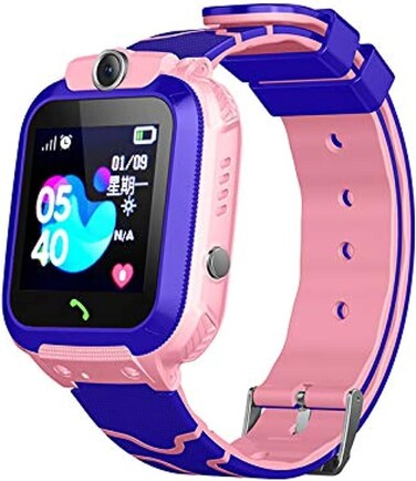 Radiotronics Kid's Q12 GPS Smart Watch for Kids (Pink)
