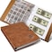 Coin collecting holder album with 150 coin pockets and 240 paper currency pockets, pu leather coins collection holder penny currency storage book, Zonon-Holder