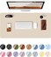 Office Desk Mat, Large Mouse Pad, Non-Slip PU Leather Desk Blotter, Laptop Desk Pad, Waterproof Desk Writing Pad for Office and Home (Eggshell, 23.6&quot; x 13.8&quot;)