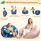 Stuffed Animal Storage Bean Bag Chair Cover for Kids, Dinosaur Zipper Beanbag Chair Cover for Organizing Toddler and Kids' Rooms Plush Toys (Dinosaur, Large)