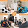 Stuffed Animal Storage Bean Bag Chair Cover for Kids, Dinosaur Zipper Beanbag Chair Cover for Organizing Toddler and Kids' Rooms Plush Toys (Dinosaur, Large)