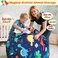 Stuffed Animal Storage Bean Bag Chair Cover for Kids, Dinosaur Zipper Beanbag Chair Cover for Organizing Toddler and Kids' Rooms Plush Toys (Dinosaur, Large)