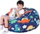Stuffed Animal Storage Bean Bag Chair Cover for Kids, Dinosaur Zipper Beanbag Chair Cover for Organizing Toddler and Kids' Rooms Plush Toys (Dinosaur, Large)