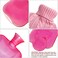 Hot Water Bottle with Cover Knitted, Transparent Hot Water Bag 2 Liter - Pink
