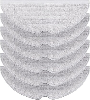 Radiotronics  6 Pcs Mop Cloth Pad for Roborock S8 / S8+ / S7 MaxV / S7 Pro Ultra Series Robot Vacuum Microfiber VibraRise Mopping Pad Replacement Accessory (Light Gray)