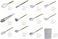 12-Piece Silicone Cooking Utensil Set, Heat Resistant, Wooden Spoons (Gray)
