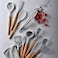 12-Piece Silicone Cooking Utensil Set, Heat Resistant, Wooden Spoons (Gray)