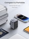 Radiotronics 4-in-1 Travel Charger Adapter 30W Accepts Devices with UAE/KSA/UK Plugs for Use in Type C Sockets in European Plug Travel Converter Charger with 3 USB Ports, Type G 3 Pin to Euro C Plug