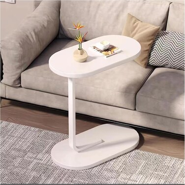 C Shaped End Table Side Living Room Narrow Night Stands Round Table for Bedrooms Sofa Bed Home D&eacute;cor