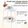 Round Side Table, Sofa Side End Table Modern Minimalist Side Table Industrial Coffee Table for Living Room Bedroom Balcony and Office (cream)