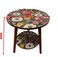 Radiotronics 2 Tier Colorful Boho Printed Coffee Table, 16" Round Accent Side Tables & Wood Bed Side Tables, End Table for Living Room Balcony Couch Bedroom, Perfect for Coffee