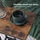 Industrial Retangle End Table, Small Sofa Side Table with C-Shaped Pillar Sliding Base with Wheels for Easy to Move (28 * 40 * 61)