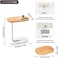 End Table, Couch Tables That Slide Under, C Shaped Side Table, Home Side Tables for Small Spaces, Living Room, Bedroom, Snack end Table,Modern Style (Burlywood)