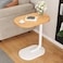 End Table, Couch Tables That Slide Under, C Shaped Side Table, Home Side Tables for Small Spaces, Living Room, Bedroom, Snack end Table,Modern Style (Burlywood)