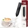 Milk Frother Handheld, Electric Frothers, Coffee Frother Mini Whisk, Foam Maker, Drink Mixer for Coffee, Milk, Lattes, Cappuccino Cream Matcha (Black)
