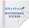 Whiteboard Sticker for Wall, 300 x 45 cm Peel and Stick Dry Erase White Board Roll, Stain-Proof Self-Adhesive Whiteboard Paper for Home, Office, Classroom, Included Starter Kit