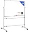 Mobile Whiteboard with Stand 90x120cm, Double Sided Magnetic Whiteboard on Wheels, Mobile Standing White Board for Office, Classroom &amp; Home All Parts included
