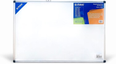 Single Sided Magnetic Whiteboard / Dry Erase Board 60X90 cms With Aluminium Framed, White