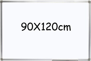 Mountable Single-Sided Dry Erase Whiteboard, Hanging Presentation Magnetic Wall Mounted White Board with Pen Tray, for Office, Home, School