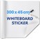 Whiteboard Sticker for Wall, 300 x 45 cm Peel and Stick Dry Erase White Board Roll, Stain-Proof Self-Adhesive Whiteboard Paper for Home, Office, Classroom, Included Starter Kit