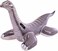 Radiotronics Inflatable Brontosaurus Pool Float, 178 cm x 94 cm, Grey Dinosaur Ride-On with Handles, 40 kg Weight Limit