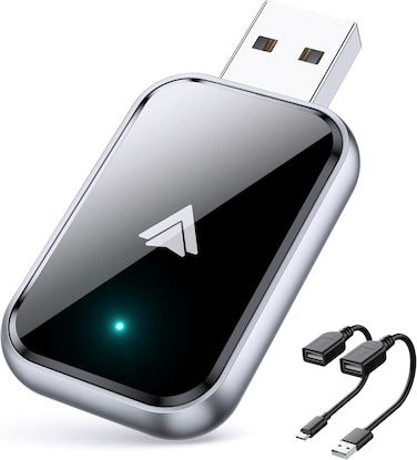 Android Auto Wireless Adapter,Convert Wired to Wireless Android Auto Car Adapter, No Delay and Stable Control Mini Size With Extension Cable USB-C&amp;Type-C