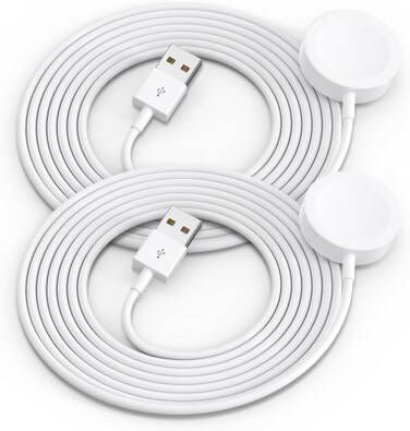 𝟐𝐏𝐚𝐜𝐤 𝐔𝐩𝐠𝐫𝐚𝐝𝐞𝐝 for Apple Watch Charger USB Magnetic Wireless Fast iWatch Charger Portable Compatible with iWatch Ultra/Series 9/8/7/6/SE/SE2/5/4/3/2/1-[3.3FT]