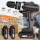 Cordless Drill Set, 48V Electric Drill with 2 Batteries and Charger, Electric Screwdriver Power Drill Drivers with 2 Speed, 25 Torque Setting, Built-in LED Light