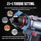 48V Brushless Electric Drill with Battery and Charger, Torque 40Nm, 21+1 Torque Setting, 3/8-Inch Keyless Chuck, Drill Driver Bits Kit, with LED Power Drill Set, grey