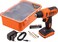 12V 1.5Ah 900 RPM Cordless Drill Driver with 13 Pieces Bits in Kitbox For Drilling and Fastening, Orange/Black