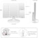 Lighted Makeup Mirror, Tri-fold Vanity Mirror with 3X/2X/1X Magnification,21 Natural LED Nights and Touch Screen, Batteries and USB Power Supply