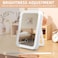 Radiotronics Lighted Makeup Mirror,Rechargeable Vanity Mirror with Lights, Brightness Adjustable Stepless Dimming Make Up Mirror with 3 Colors