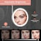 Lighted Makeup Mirror, 10X Magnifying Makeup Mirror with Suction Cups, Upgraded 3 Colors &amp; Dimming Lights, 360&deg; Swivel Flexible Mirror