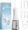 Professional Water Flosser For Teeth Braces Gums Care, Cordless Oral Irrigador, Deep Cleaning, Rechargeable, Waterproof, BPA-Free, Portable, Home and Travel, White
