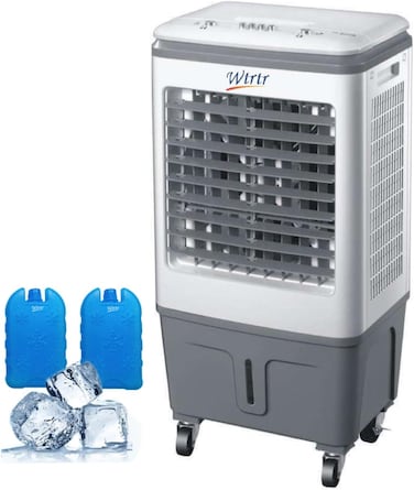 20L Home Air cooler，Evaporative Air Cooler,Home air conditioning fan refrigeration single cold air cooling fan Commercial home mobile air conditioner (White)