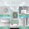 4-In-1 Evaporative Air Cooler, Mobile Air Conditioners, Air Cooler with Remote &amp; Touch Control, 3 Speeds, with Water Tank,Ice Packs