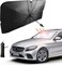 Car Windshield Sun Shade Umbrella,UV Sunshade Umbrella Windshield Block Cover,Foldable Sun Visor Windshields Sun Shade Cover for Most with Leather storage pocket 140 * 80cm