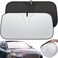 142 * 80CM Foldable Car Windshield Sunshade, Front Windshield Reflective Sunshad with Storage Pouch, Car Front Window for Top Blocks UV Rays and Sun Heat Protection
