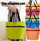Collapsible Folding Shopping Cart Trolley Rolling Bag with Wheel