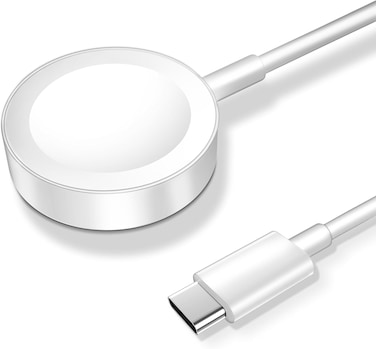 Magnetic Charging Cable for Apple Watch Charger,[USB C Port] Wireless Charger Cables Compatible with iWatch Series Ultra2/Ultra/8/7/6/SE/SE2/5/4/3/2[3.3FT/1M],White