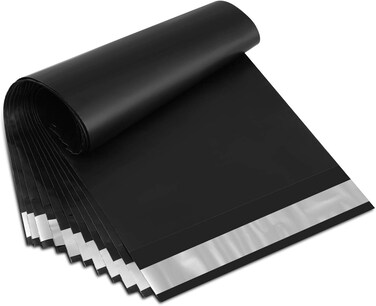 6x9 Inch 200Pcs Black Poly Mailers Premium Shipping Envelopes Mailer Self Sealed Mailing Bags with Waterproof and Tear-proof Postal Bags