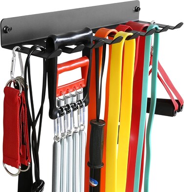 Multi-Use Gym Equipment Storage Rack, Resistance Bands Heavy Duty Dumbbell Rack for Exercise Bands, Lifting Belts and Jump Ropes