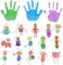 Radiotronics Washable Large Ink Pads for Kids Crafts Projects Rubber Stamps 12 Colors