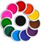 Radiotronics Washable Large Ink Pads for Kids Crafts Projects Rubber Stamps 12 Colors